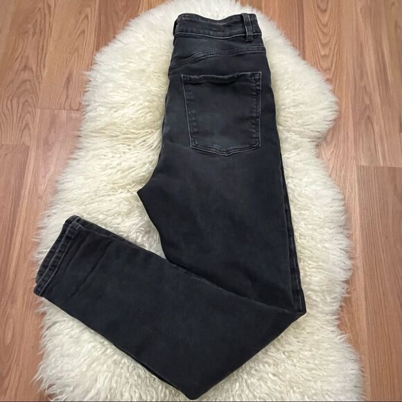 Free People We the Free Faded Black High Waist Button Fly Jeans 28 - Picture 3 of 9
